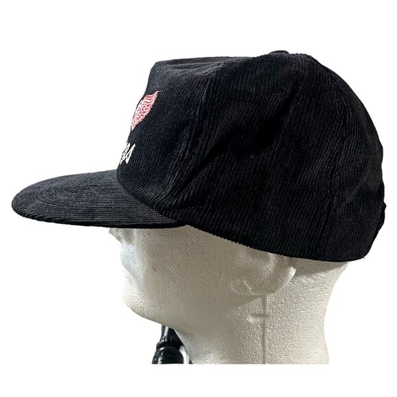 Vintage NHL Detroit Red Wings Black Corduroy Snapback Hat Excellent Condition - Picture 5 of 10